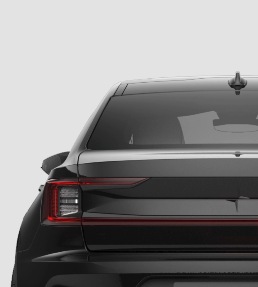 Light gradually fills up Polestar 2’s adaptive rear light-blade.