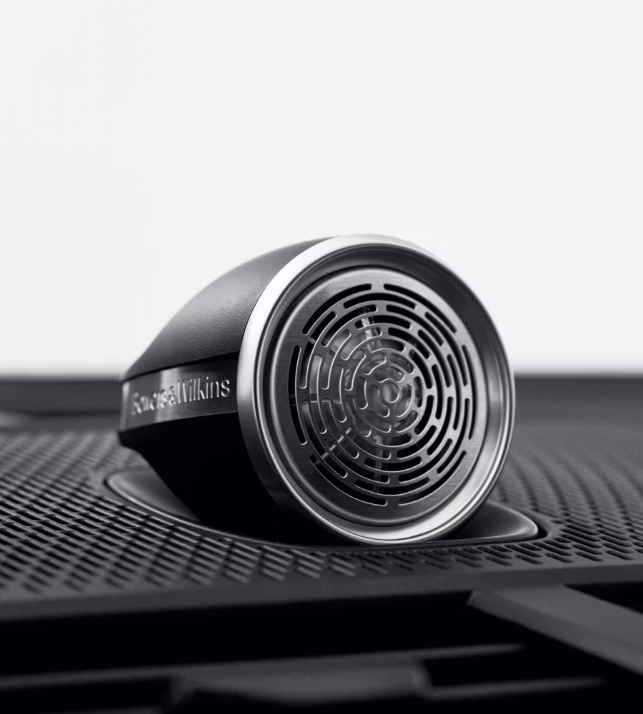 The tweeter included with the Bowers & Wilkins audio system for Polestar 2.