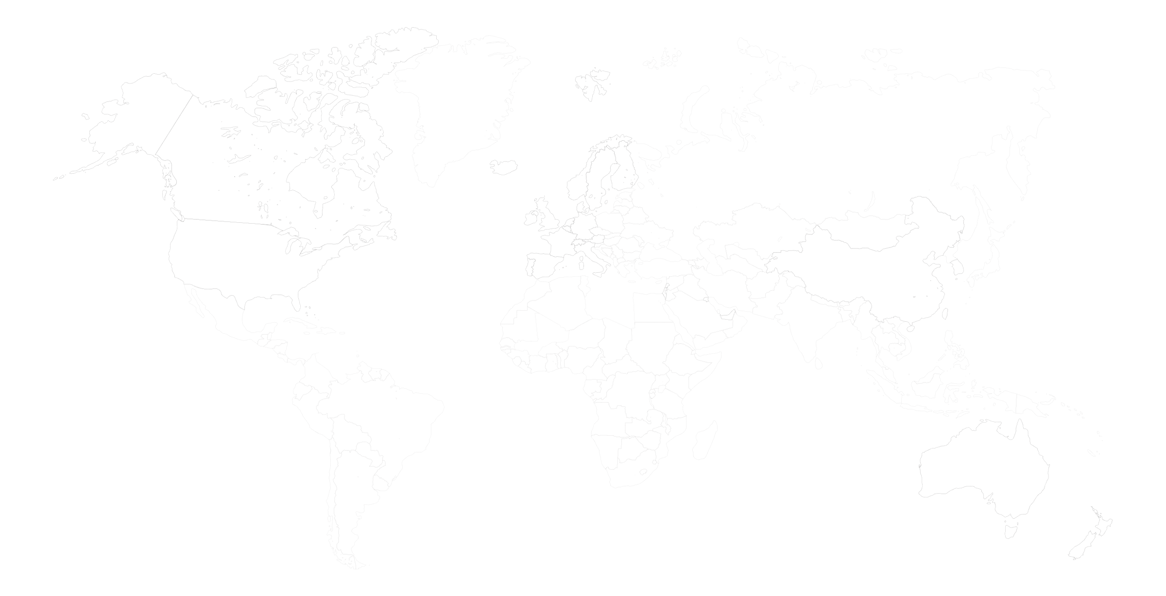 World map where countries where Polestar are present are highlighted in light grey