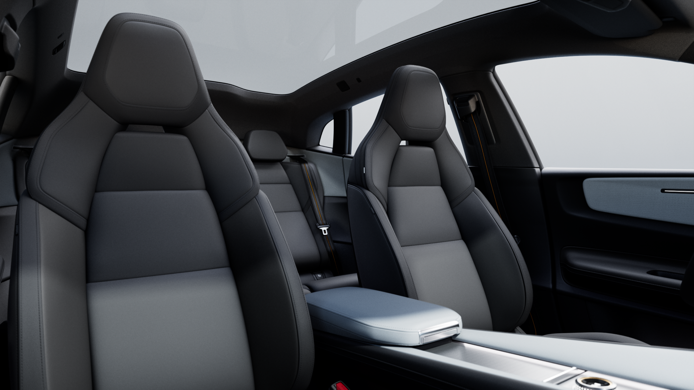 Polestar 4 coupé’s MicroTech in Charcoal and Zinc deco.