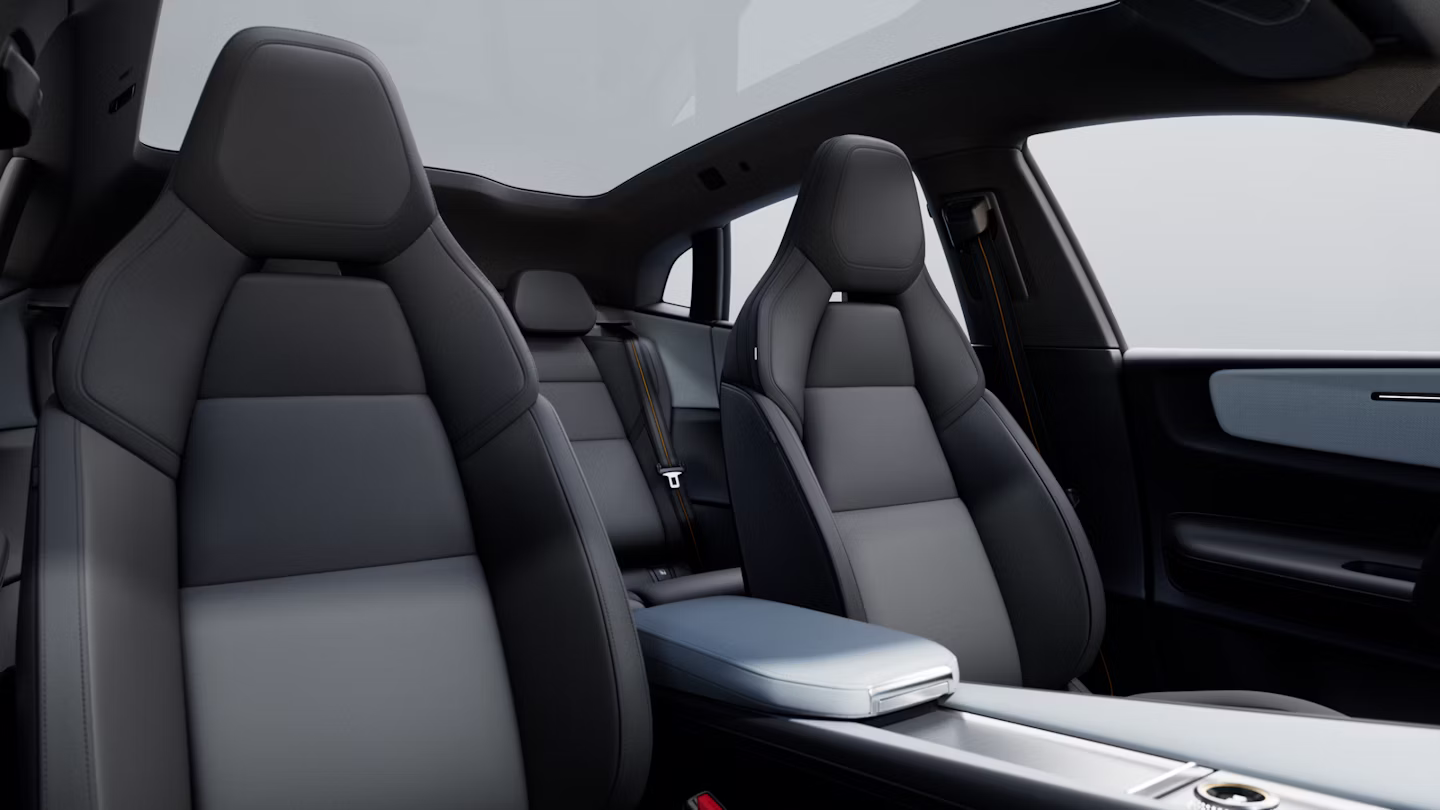 Polestar 4 coupé’s MicroTech in Charcoal and Zinc deco.