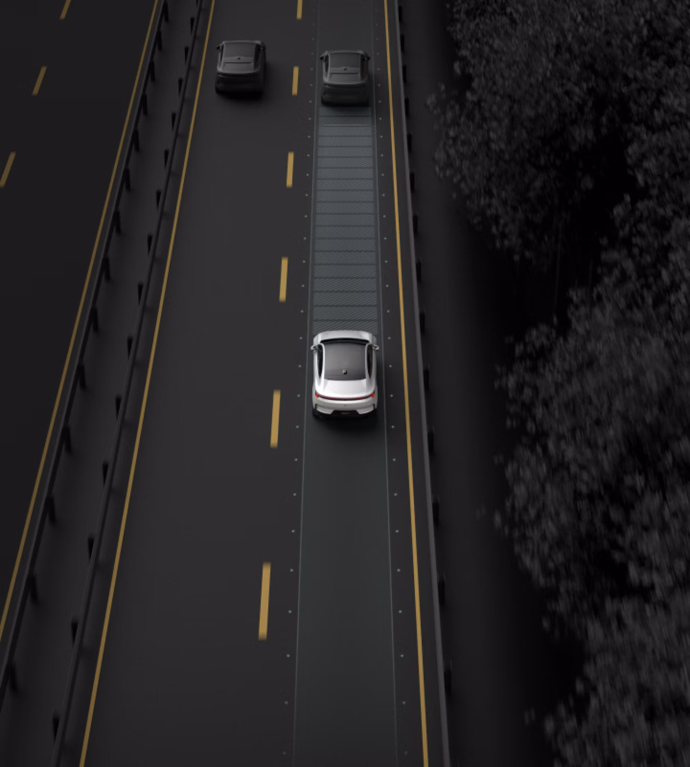 Polestar 4 coupé keeps a safe distance with Adaptive Cruise Control