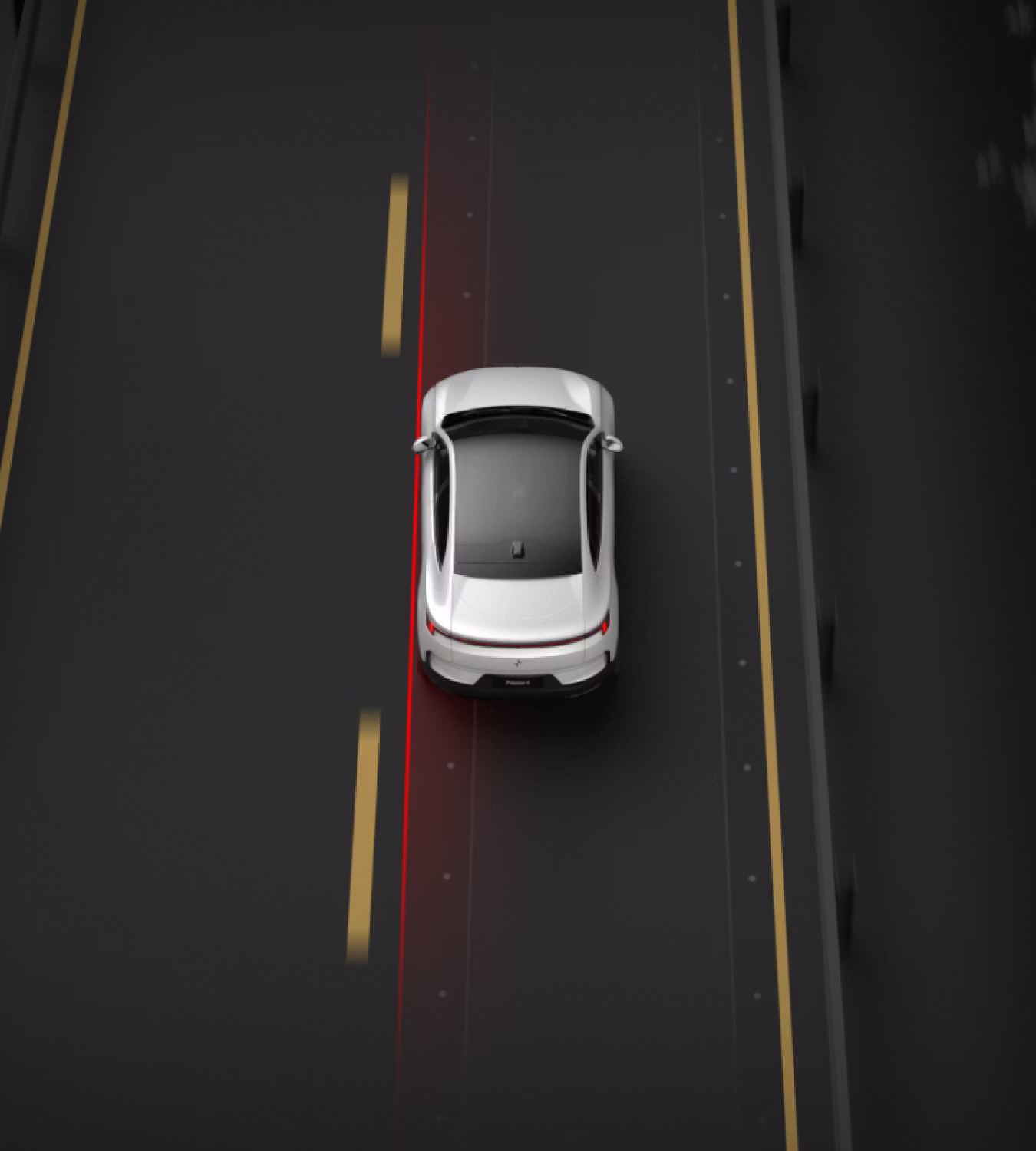 Polestar 4 coupé stays centred with Lane Keeping Aid