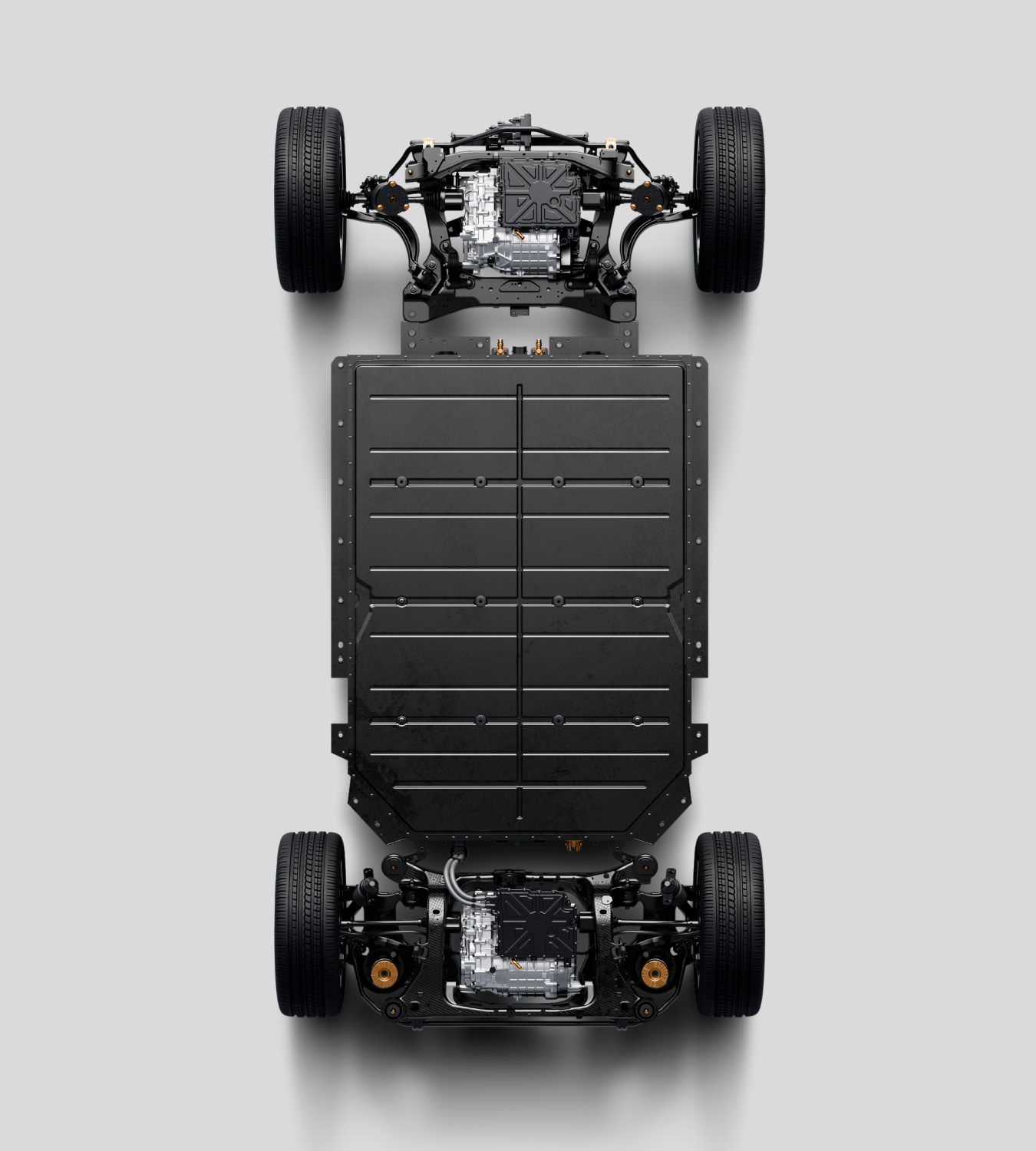 Polestar 4 SUV’s steel and aluminium battery frame.