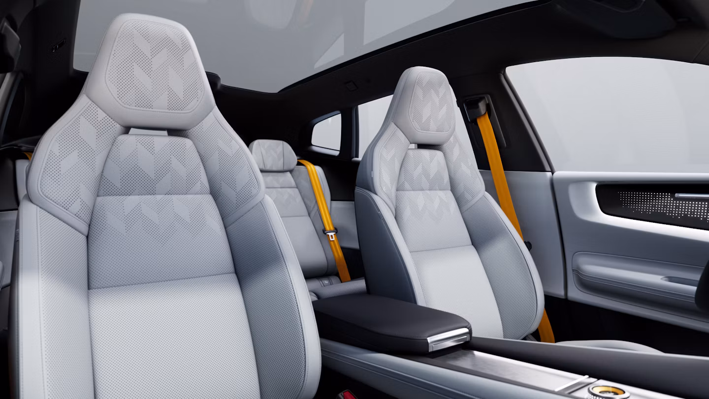 Polestar 4 SUV with Bridge of Weir leather in Zinc and Charcoal deco