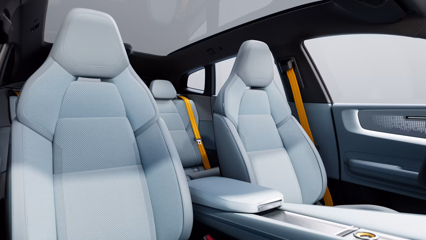 Polestar 4 SUV with tailored knit and illuminated deco in zinc
