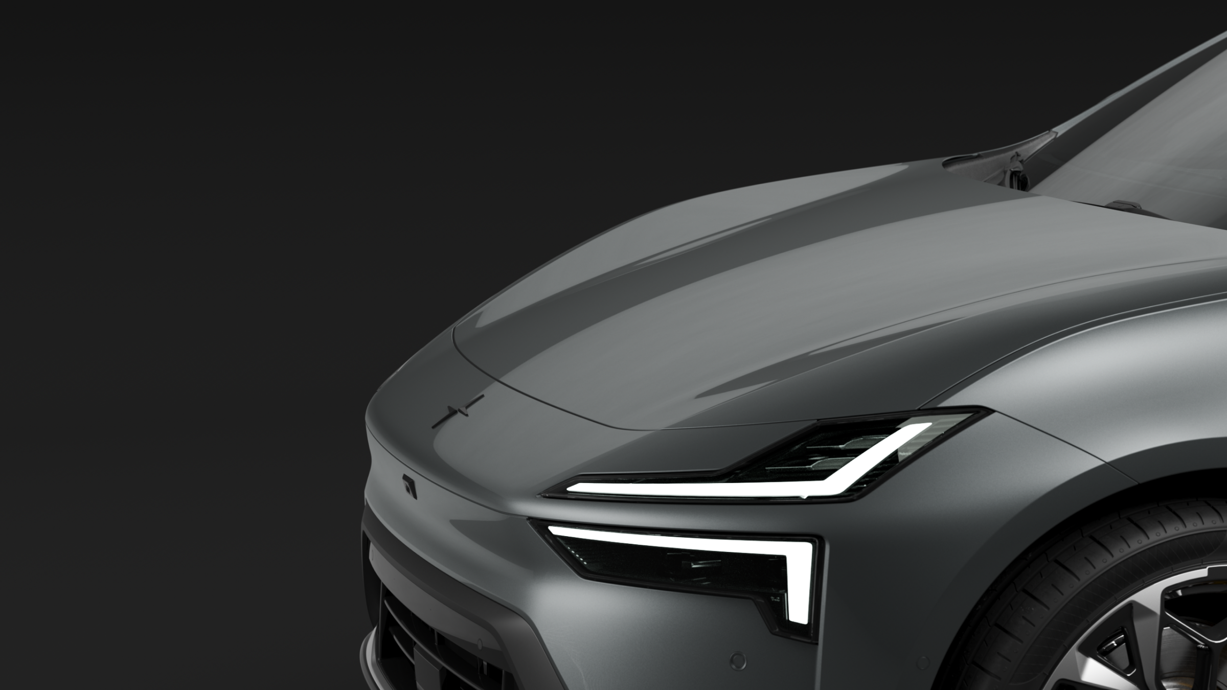 Polestar 4 SUV's aerodynamic properties on display