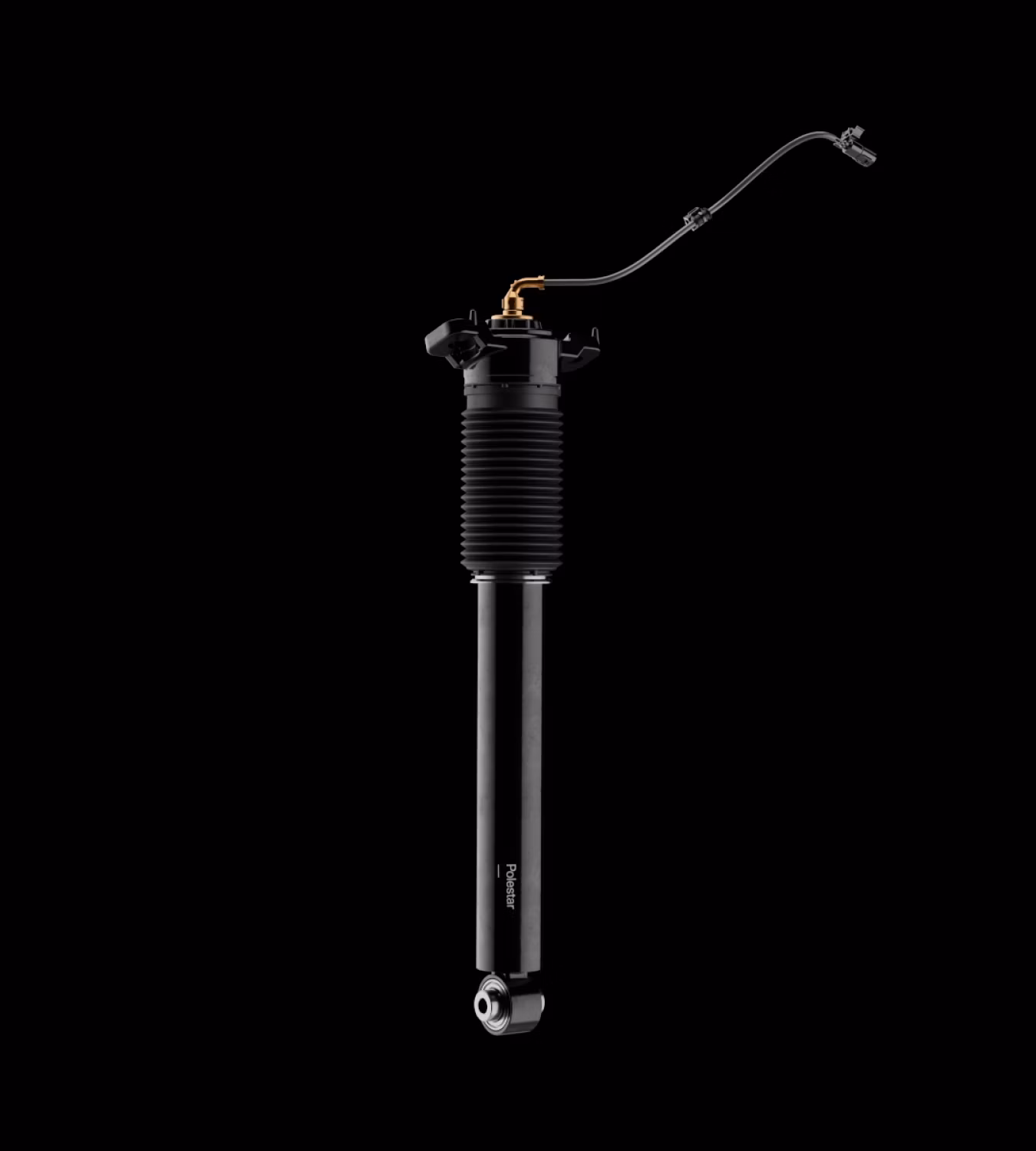 Black Active ZF dampers with coil spring suspension and Swedish Gold accents.