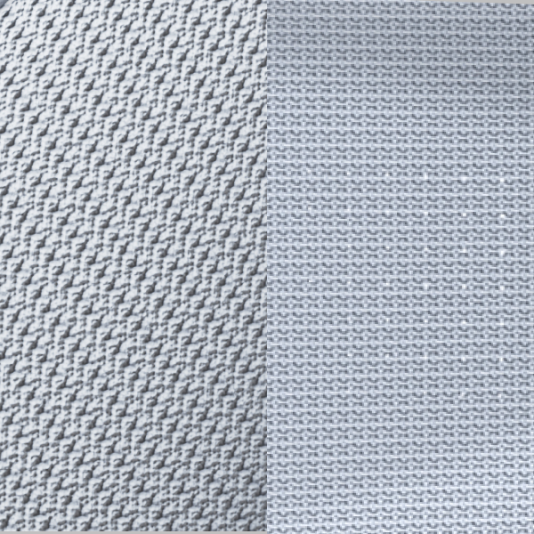 Tailored knit in Mist with Zinc deco.