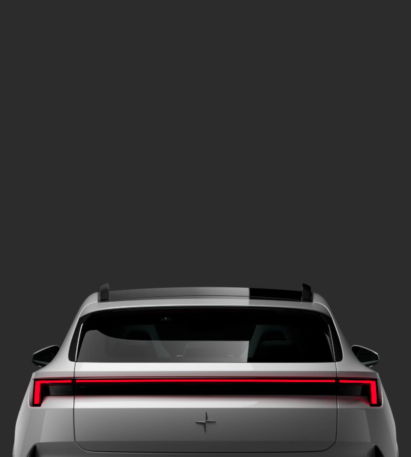 Polestar 4 SUV’s rear camera positioned behind the rear glass and staying clean.